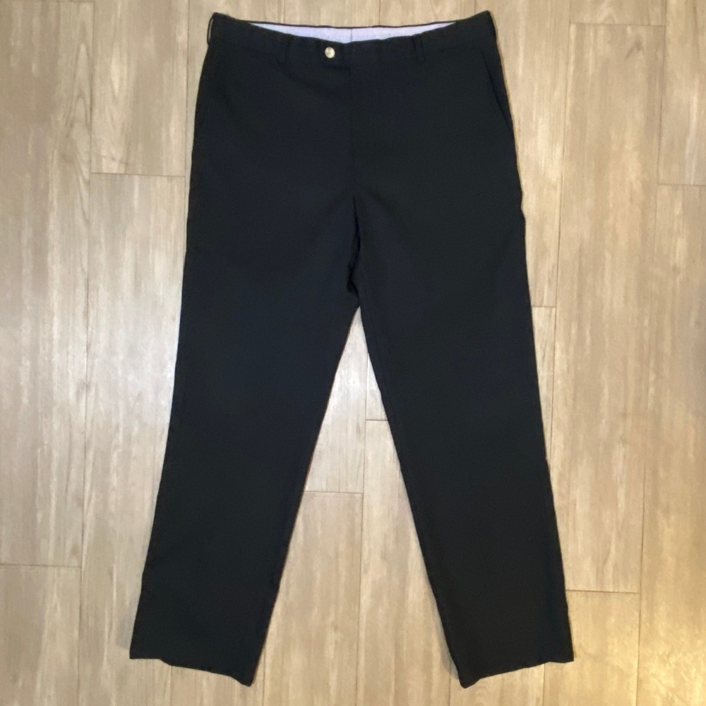 Peter Millar Wicking Golf Pants Sz 35 Black Athleisure Casual Stretch Sport Gear